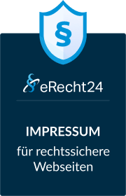 Sigel von eRecht24 - Impressum generiert durch Projektmanager